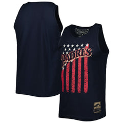 Navy San Diego Padres Mitchell & Ness Cooperstown Collection Stars and Stripes Tank Top