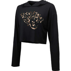 Majestic Threads Women's Leopard Cropped Pullover Hoodie - Jacksonville Jaguars Hoodies