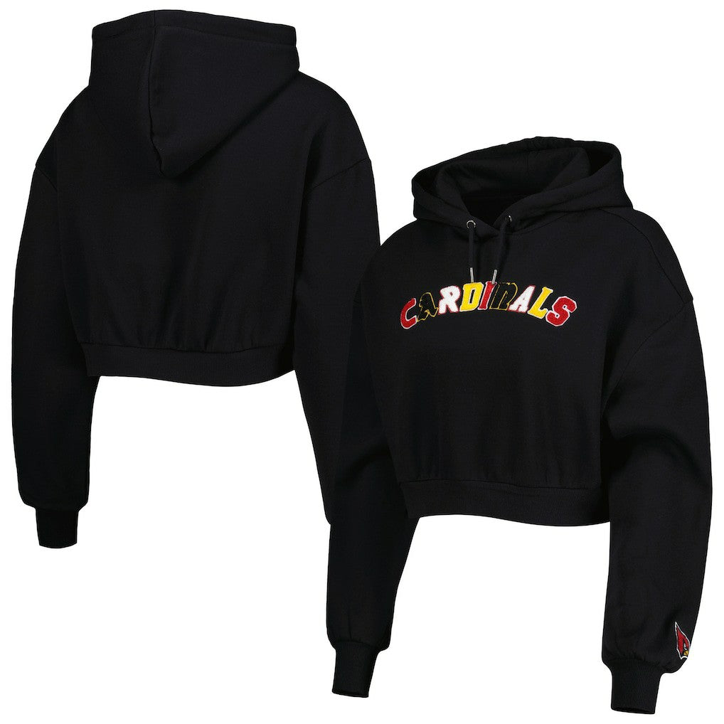 The Wild Collective Women's Cropped Pullover Hoodie - Arizona Cardinals Hoodies