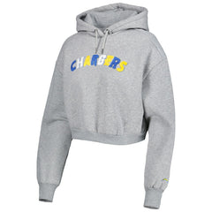 The Wild Collective Women's Cropped Pullover Hoodie - Los Angeles Chargers Hoodies