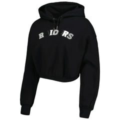 The Wild Collective Women's Cropped Pullover Hoodie - Las Vegas Raiders Hoodies