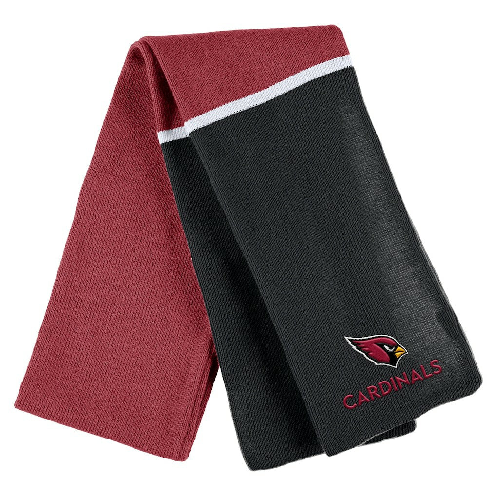 WEAR by Erin Andrews Women's Colorblock Cuffed Knit Hat with Pom and Scarf Set - Arizona Cardinals Hats