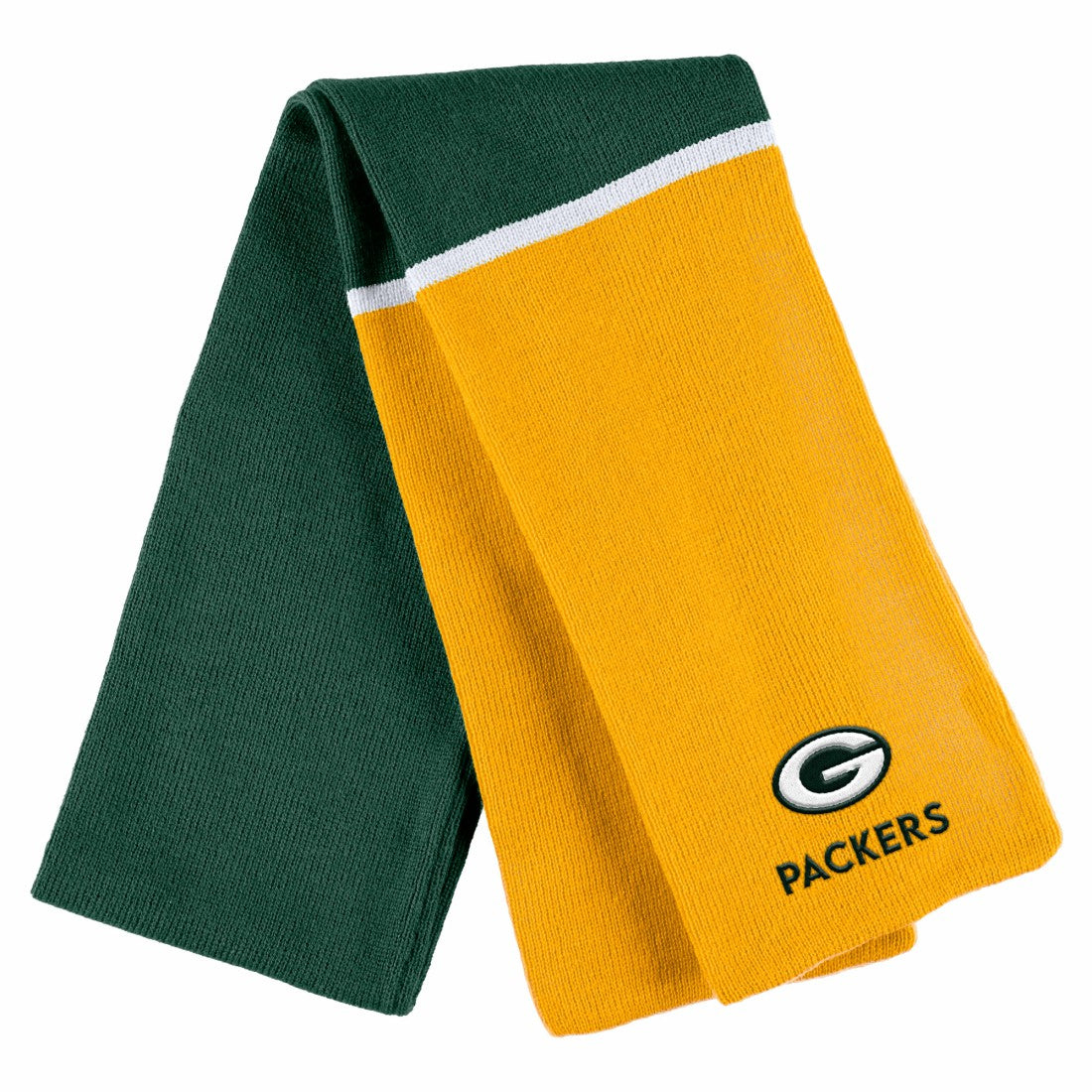 WEAR by Erin Andrews Women's Colorblock Cuffed Knit Hat with Pom and Scarf Set - Green Bay Packers Hats
