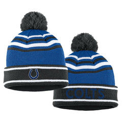 WEAR by Erin Andrews Women's Colorblock Cuffed Knit Hat with Pom and Scarf Set - Indianapolis Colts Hats