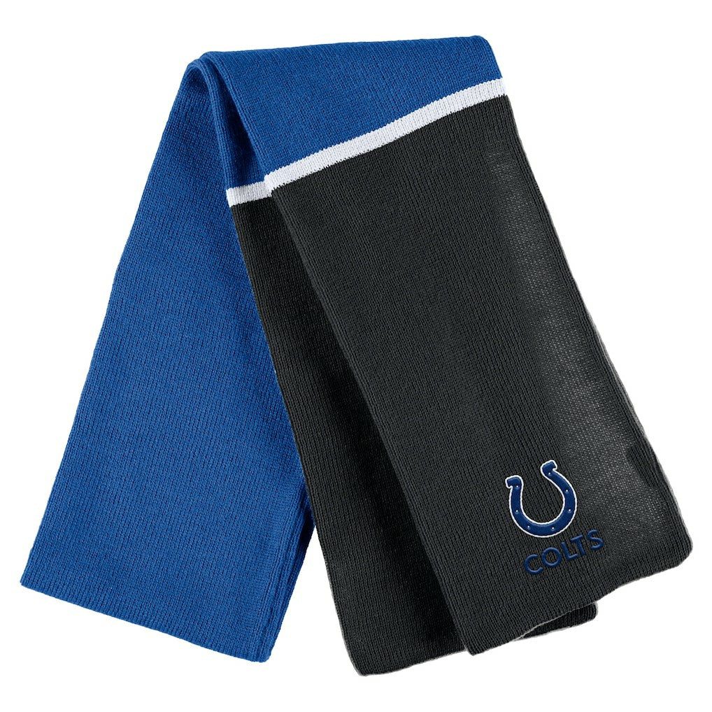 WEAR by Erin Andrews Women's Colorblock Cuffed Knit Hat with Pom and Scarf Set - Indianapolis Colts Hats