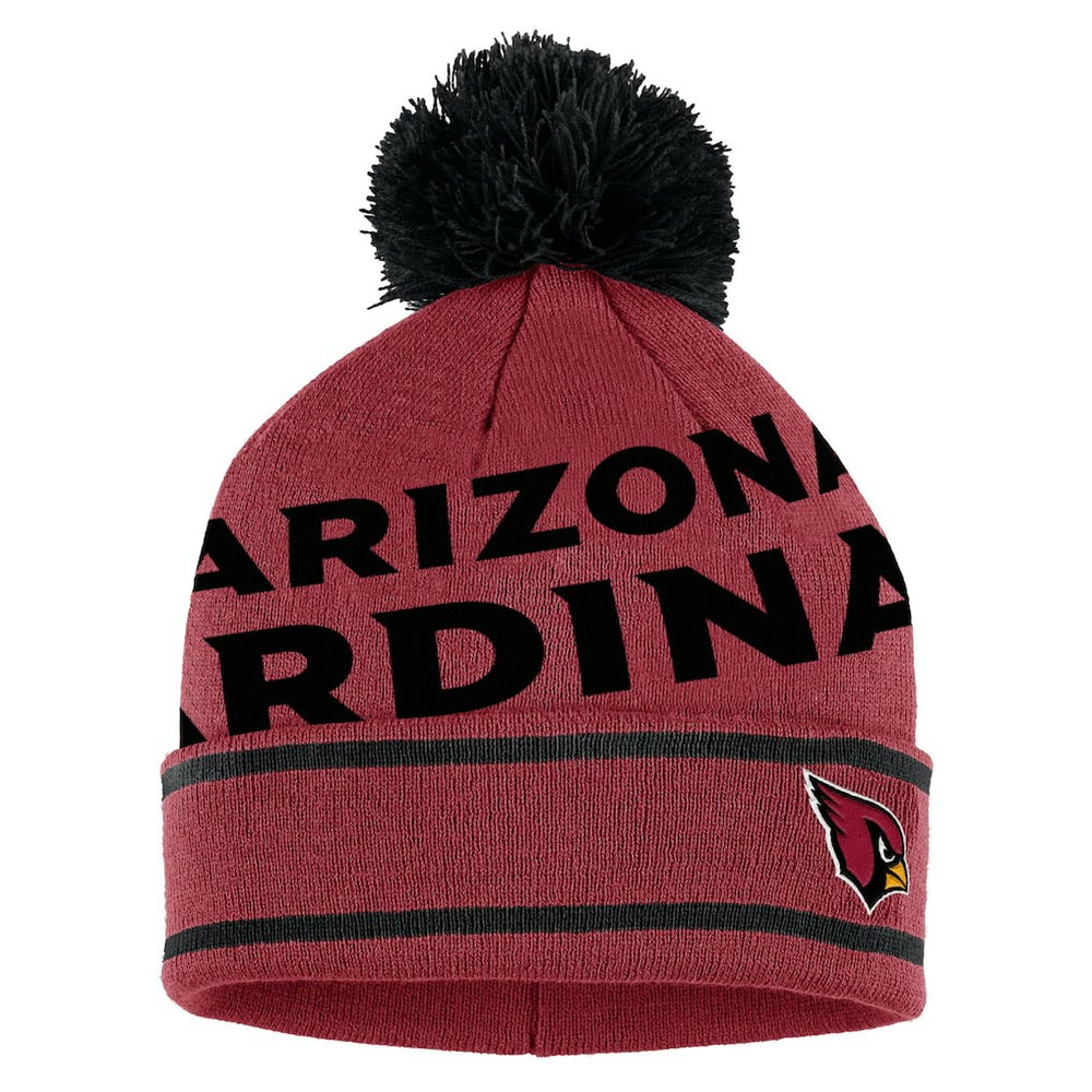 WEAR by Erin Andrews Women's Double Jacquard Cuffed Knit Hat with Pom and Gloves Set - Arizona Cardinals Hats