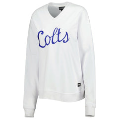 The Wild Collective Women's Cheer V-Neck Fleece Pullover Sweatshirt - Indianapolis Colts Pullover