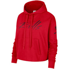 Nike Chicago Bulls Women's Split Flip Courtside Cropped Pullover Hoodie