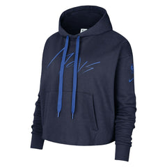 Nike Dallas Mavericks Women's Split Flip Courtside Cropped Pullover Hoodie sale