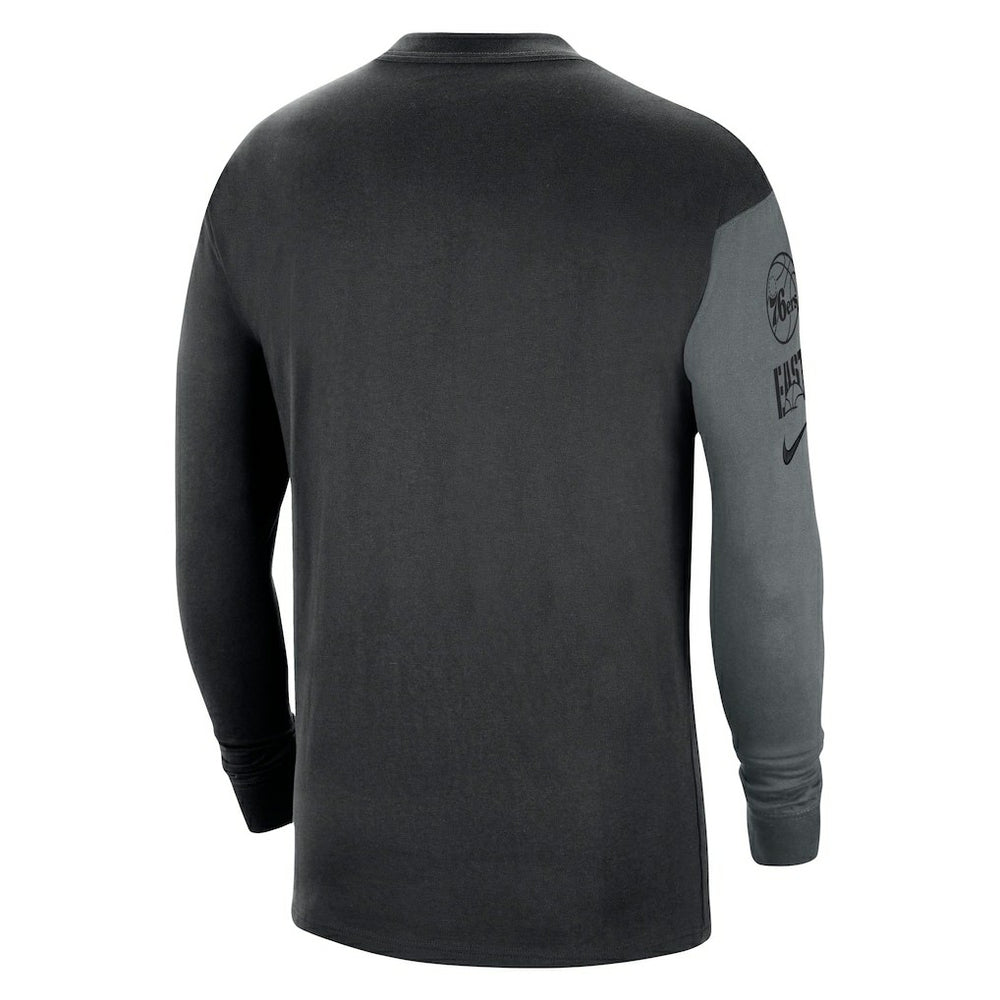 Nike Philadelphia 76ers Courtside Versus Flight MAX90 Long Sleeve T-Shirt