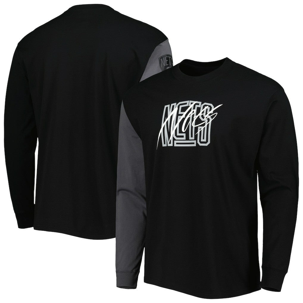 Nike Brooklyn Nets Courtside Versus Flight MAX90 Long Sleeve T-Shirt