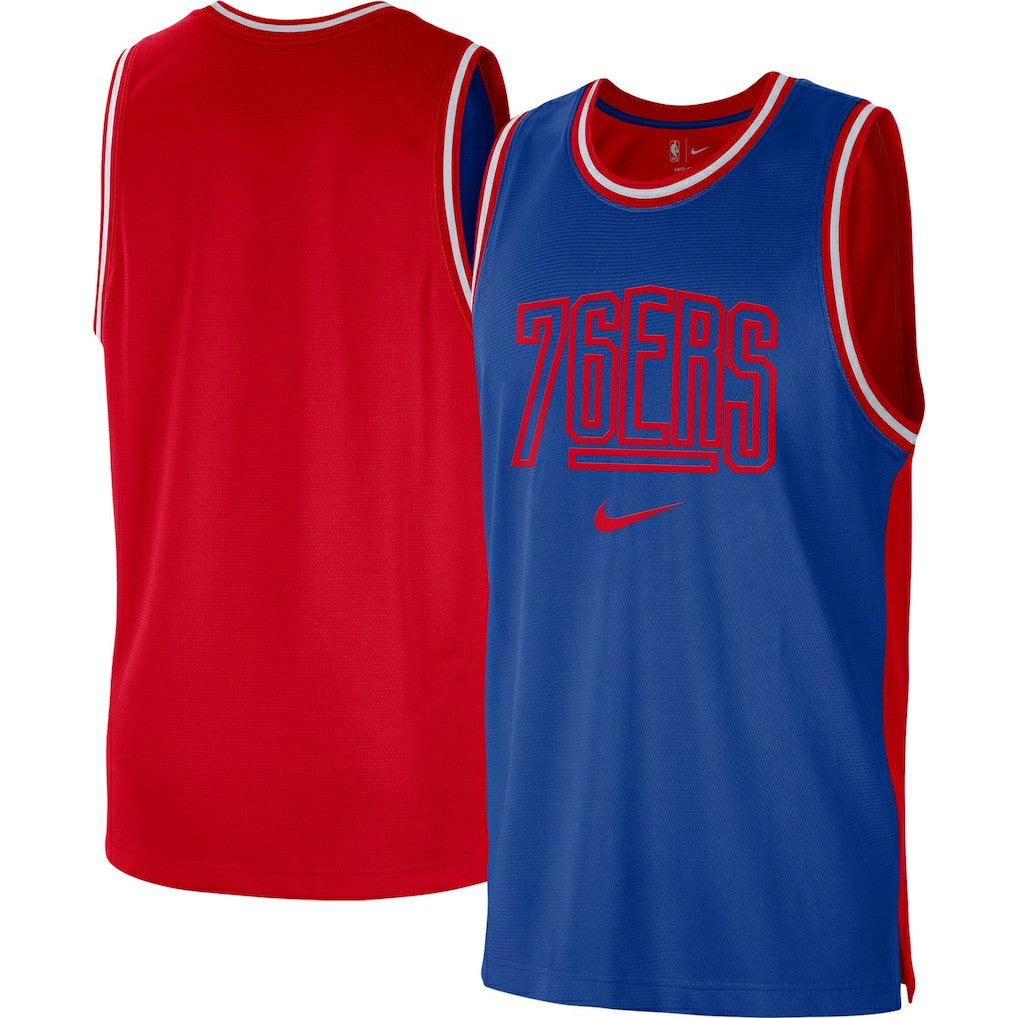 Nike Philadelphia 76ers Courtside Versus Force Split DNA Performance Mesh Tank Top sale