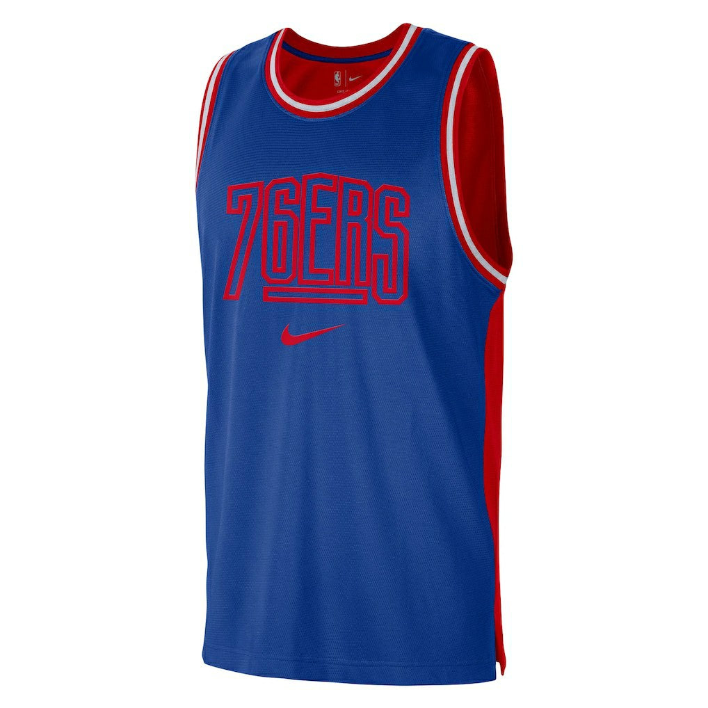 Nike Philadelphia 76ers Courtside Versus Force Split DNA Performance Mesh Tank Top sale