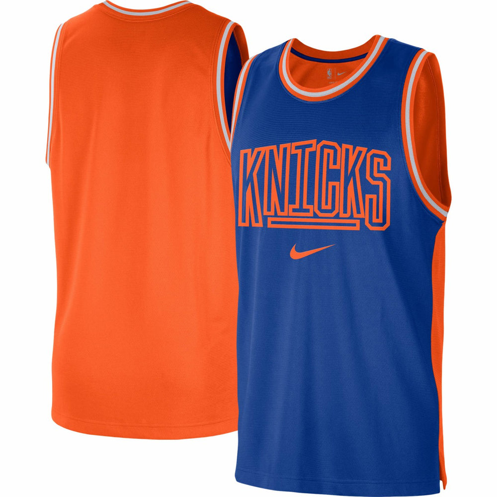 Nike New York Knicks Courtside Versus Force Split DNA Performance Mesh Tank Top