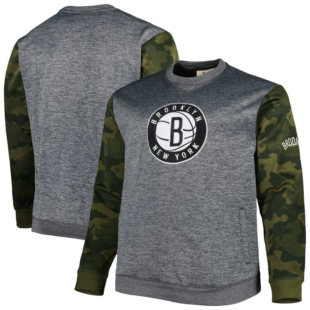 Fanatics Brooklyn Nets Big & Tall Camo Stitched Sweatshirt
