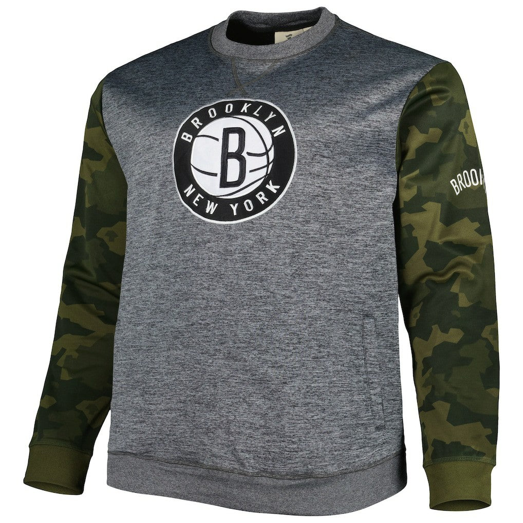 Fanatics Brooklyn Nets Big & Tall Camo Stitched Sweatshirt