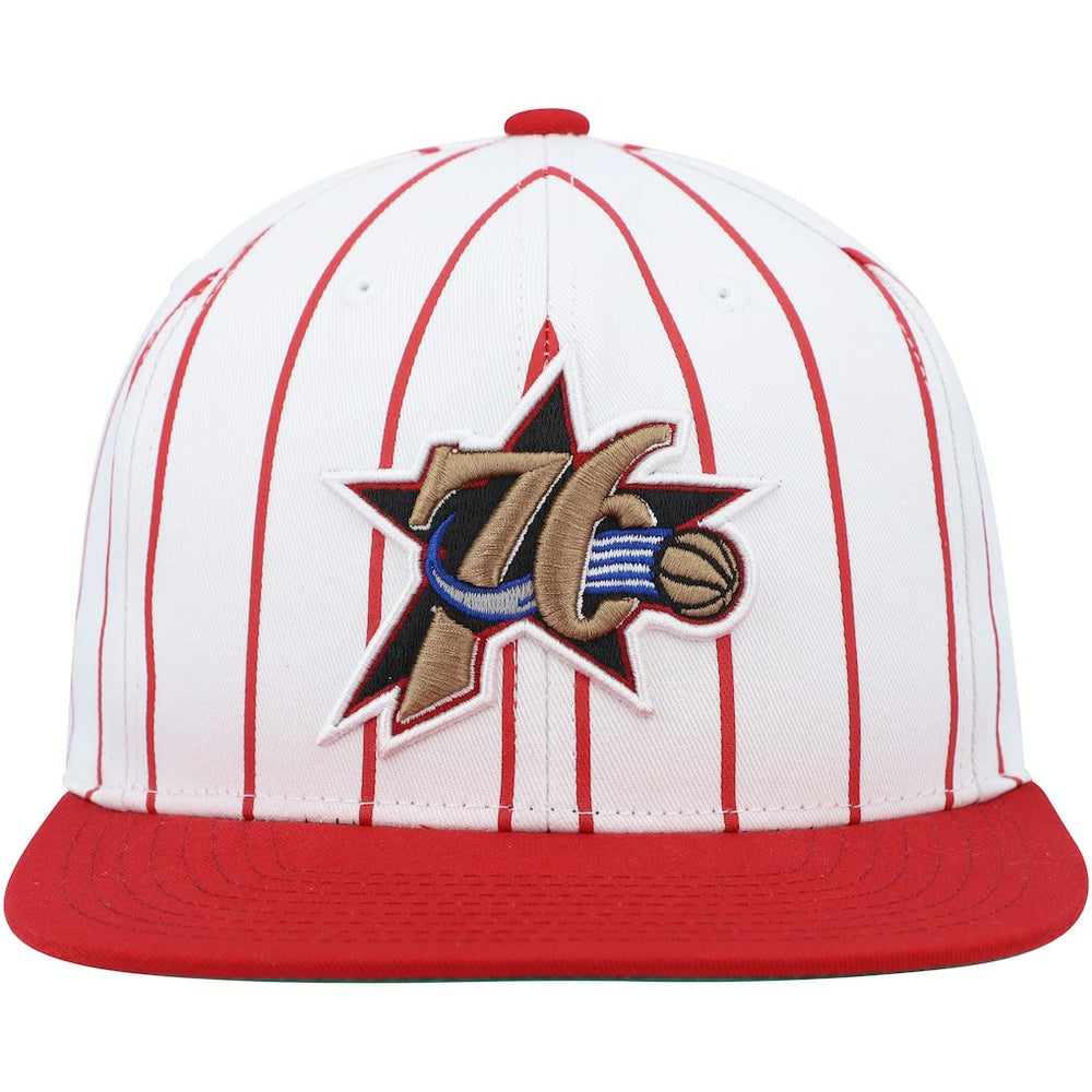 Mitchell & Ness Philadelphia 76ers Hardwood Classics Pinstripe Snapback Hat