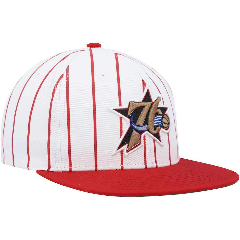 Mitchell & Ness Philadelphia 76ers Hardwood Classics Pinstripe Snapback Hat