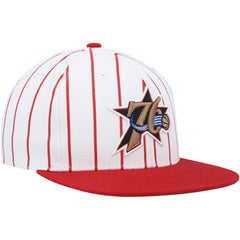 Mitchell & Ness Philadelphia 76ers Hardwood Classics Pinstripe Snapback Hat