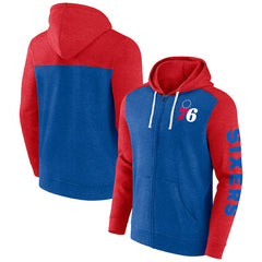 Fanatics Philadelphia 76ers Big & Tall Down and Distance Full-Zip Hoodie
