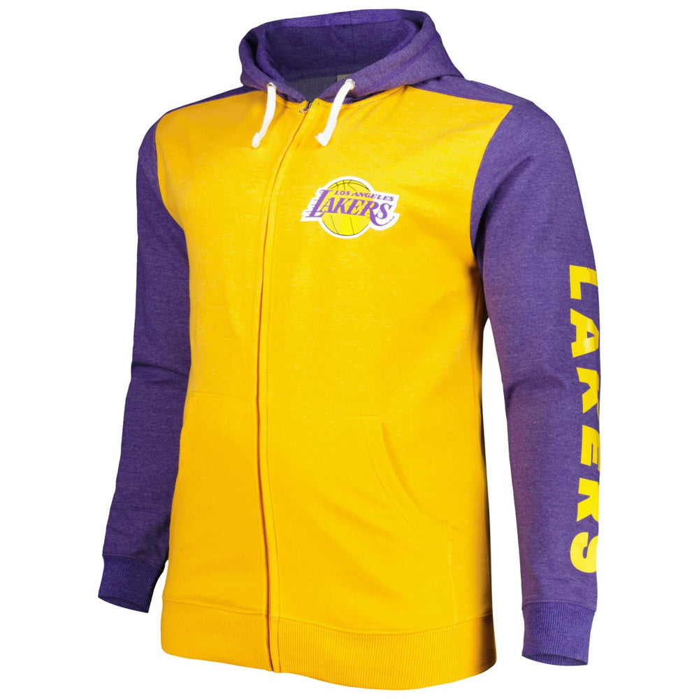 Fanatics Los Angeles Lakers Big & Tall Down and Distance Full-Zip Hoodie