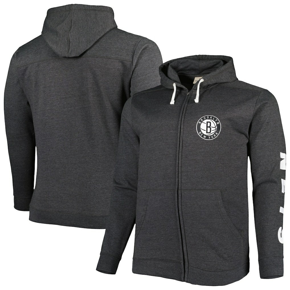 Fanatics Brooklyn Nets Big & Tall Down and Distance Full-Zip Hoodie