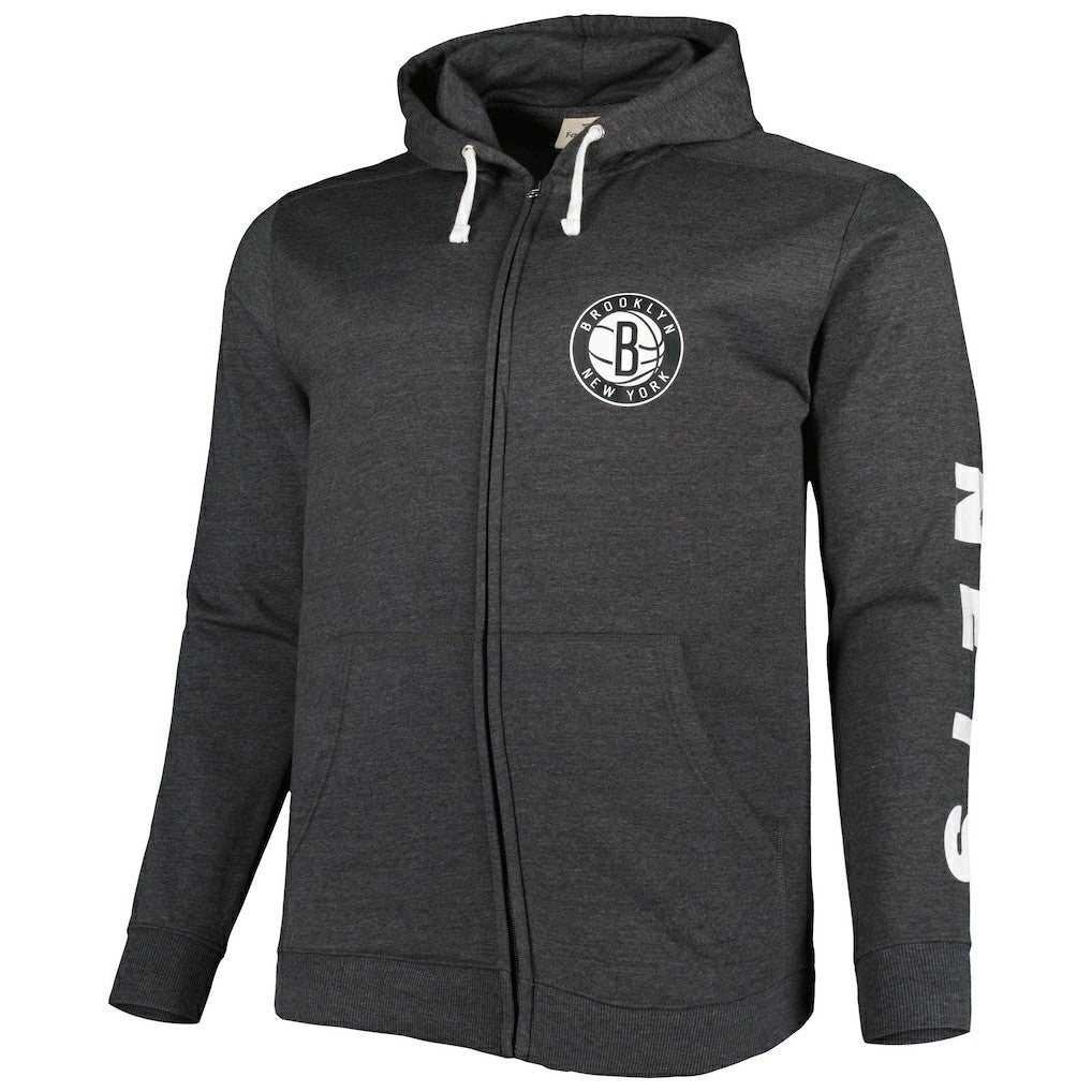 Fanatics Brooklyn Nets Big & Tall Down and Distance Full-Zip Hoodie