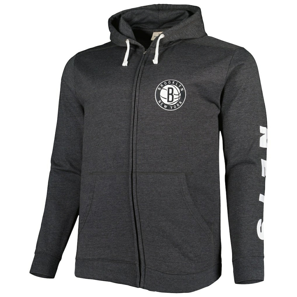 Fanatics Brooklyn Nets Big & Tall Down and Distance Full-Zip Hoodie