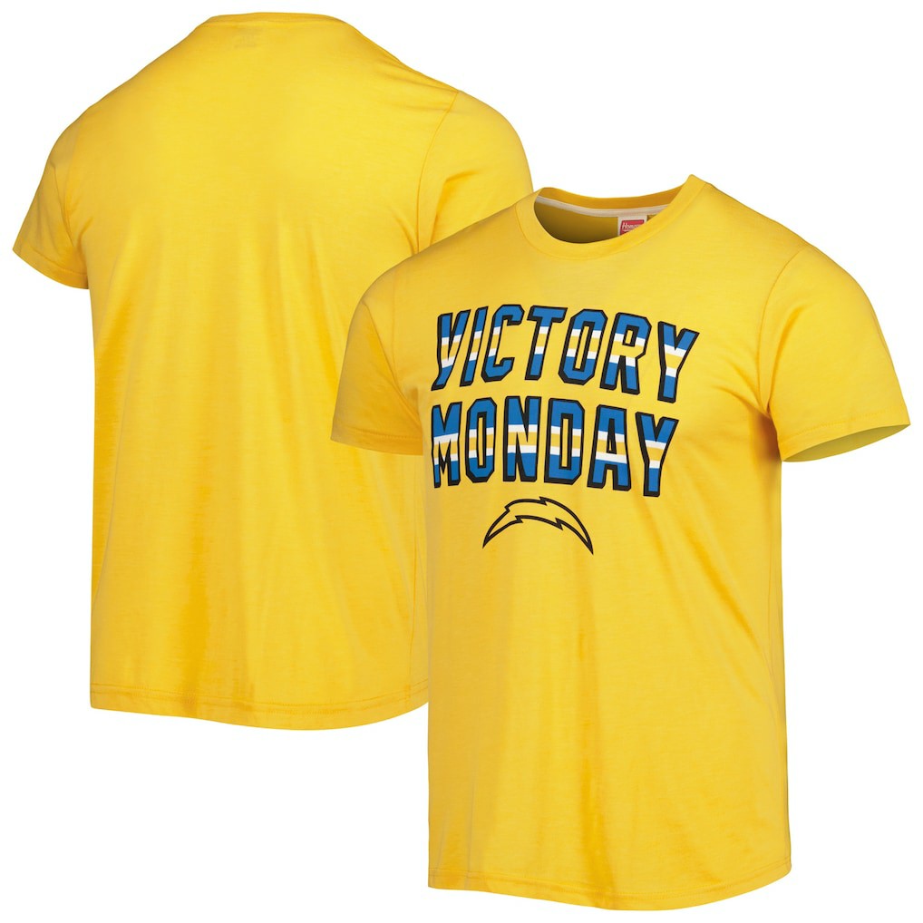 Homage Victory Monday Tri-Blend T-Shirt - Los Angeles Chargers T-shirts