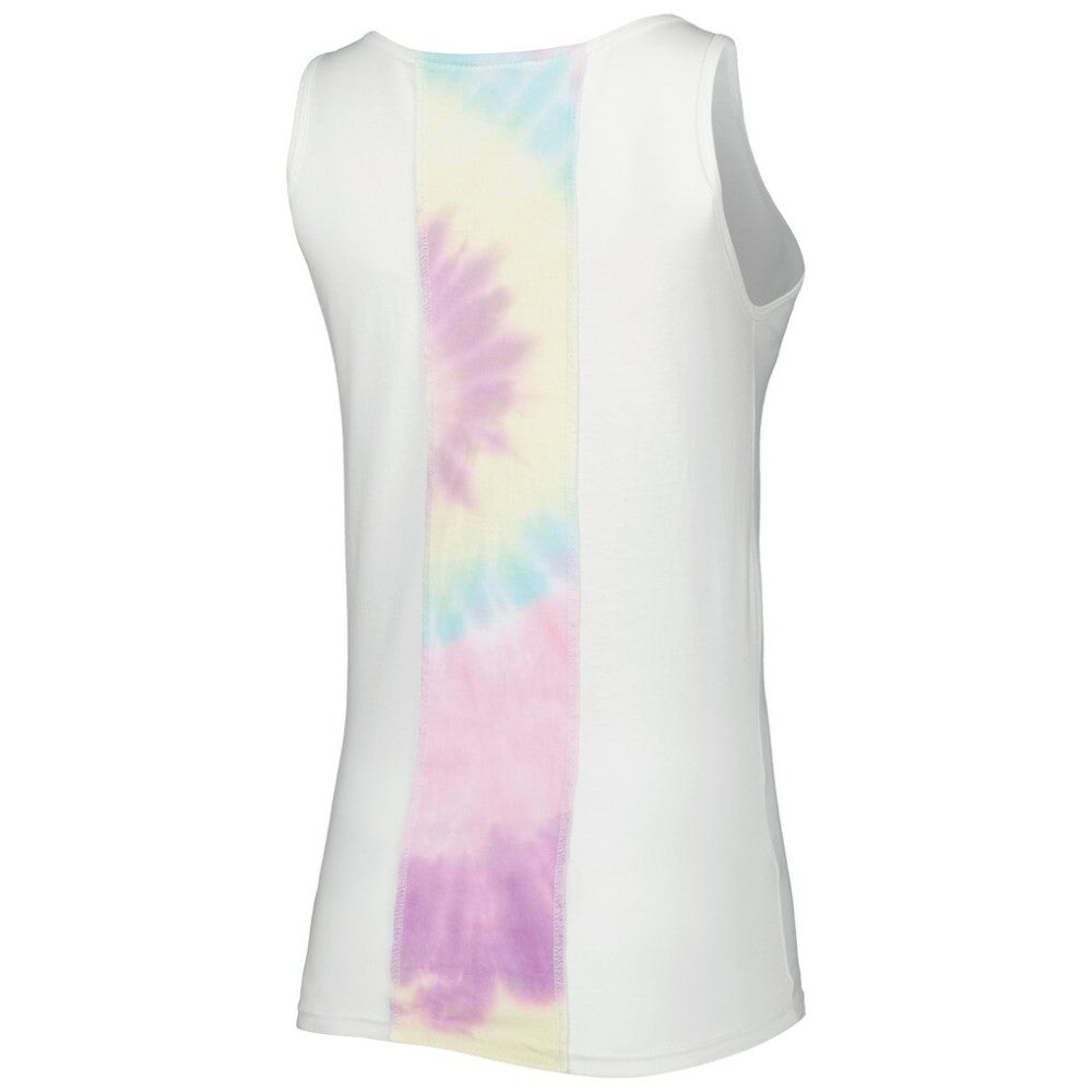 White Chicago Cubs Refried Apparel Women's Tie-Dye Tank Top