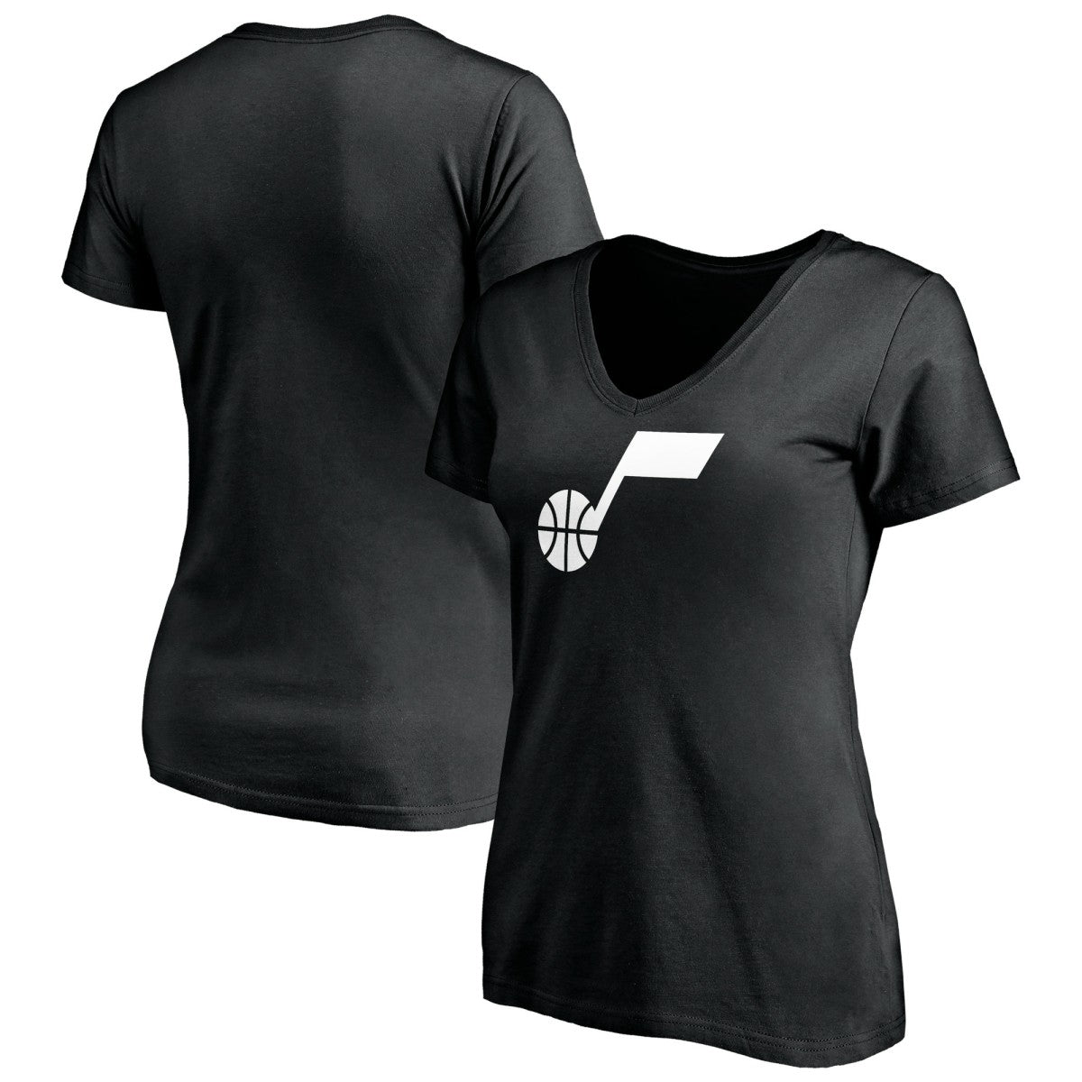 Utah Jazz Women's Primary Team Logo V-Neck T-Shirt