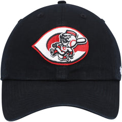 Black Cincinnati Reds '47 Cooperstown Collection Clean Up Adjustable Hat