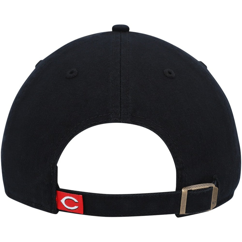Black Cincinnati Reds '47 Cooperstown Collection Clean Up Adjustable Hat