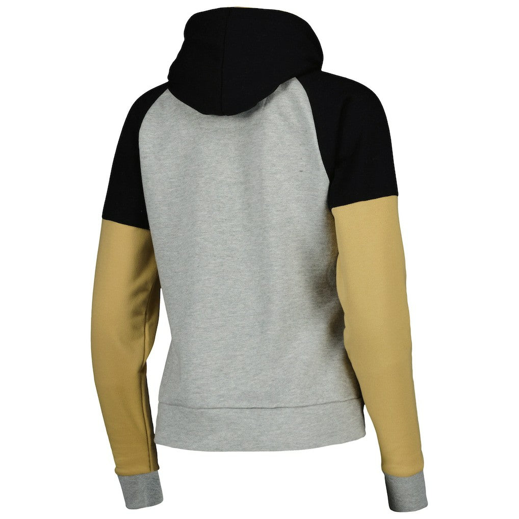 Antigua Women's Lightweight Jackpot Raglan Half-Zip Pullover Hoodie - New Orleans Saints Hoodies