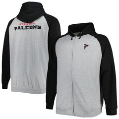Big & Tall Fleece Raglan Full-Zip Hoodie Jacket - Atlanta Falcons Hoodies