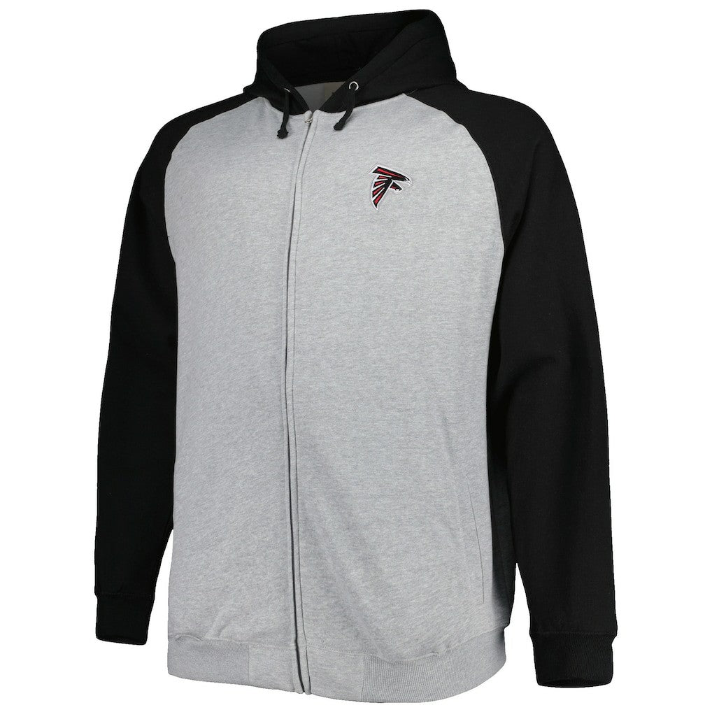 Big & Tall Fleece Raglan Full-Zip Hoodie Jacket - Atlanta Falcons Hoodies