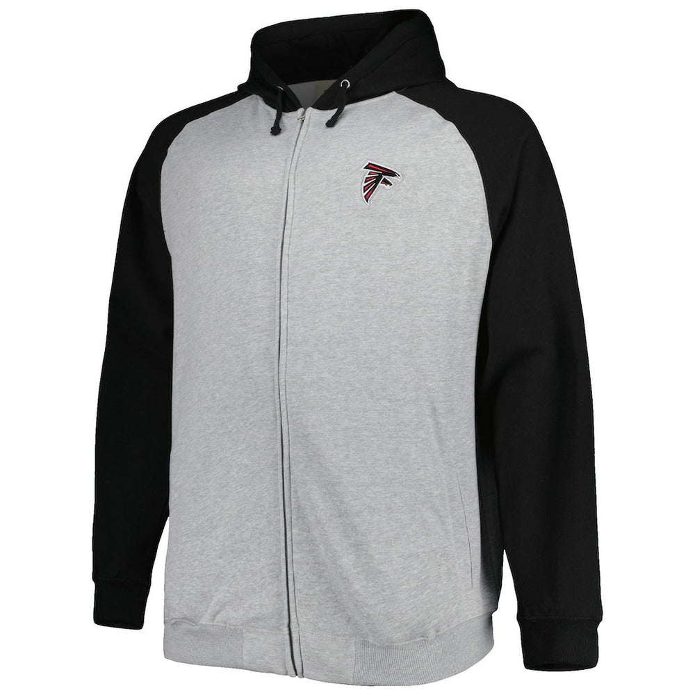 Big & Tall Fleece Raglan Full-Zip Hoodie Jacket - Atlanta Falcons Hoodies