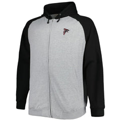 Big & Tall Fleece Raglan Full-Zip Hoodie Jacket - Atlanta Falcons Hoodies