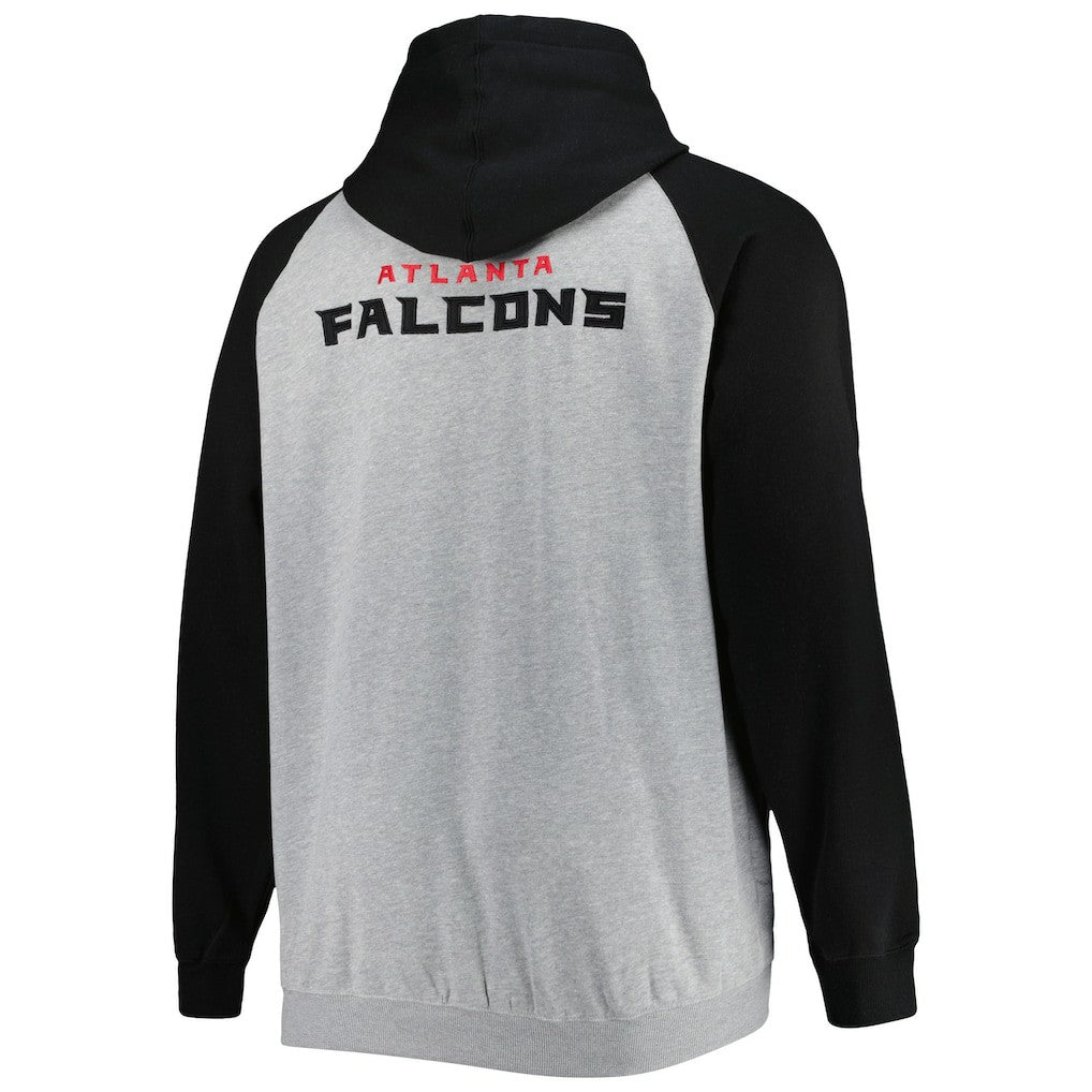 Big & Tall Fleece Raglan Full-Zip Hoodie Jacket - Atlanta Falcons Hoodies