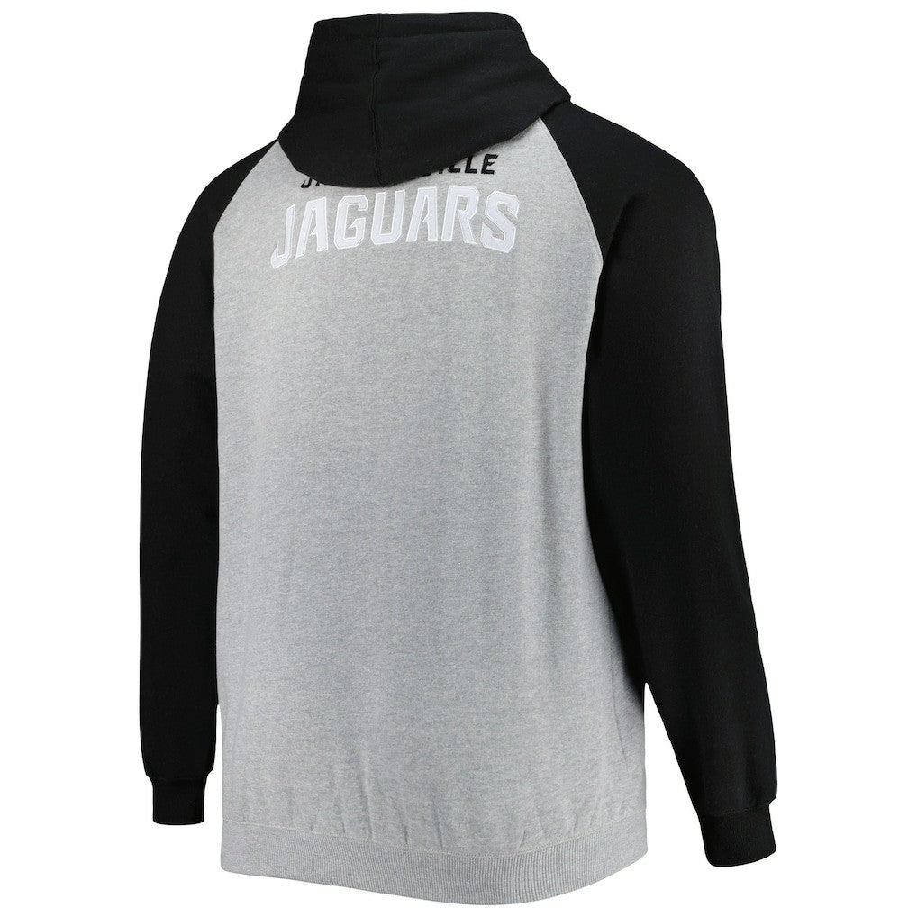 Big & Tall Fleece Raglan Full-Zip Hoodie Jacket - Jacksonville Jaguars Hoodies