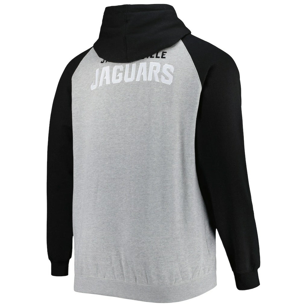 Big & Tall Fleece Raglan Full-Zip Hoodie Jacket - Jacksonville Jaguars Hoodies