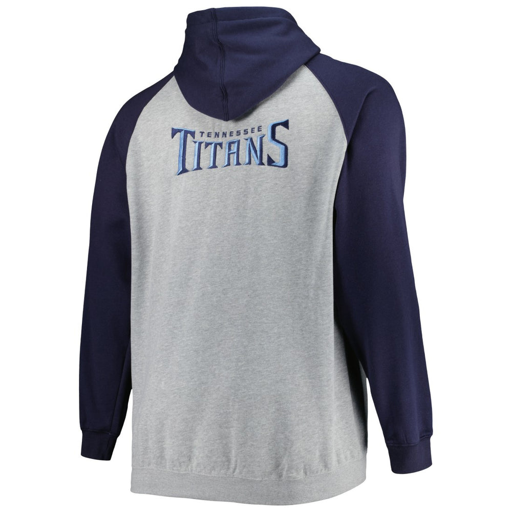 Big & Tall Fleece Raglan Full-Zip Hoodie Jacket - Tennessee Titans Hoodies