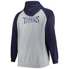 Big & Tall Fleece Raglan Full-Zip Hoodie Jacket - Tennessee Titans Hoodies