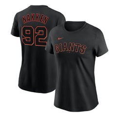 Black Alyssa Nakken San Francisco Giants Nike Women's Name & Number T-Shirt