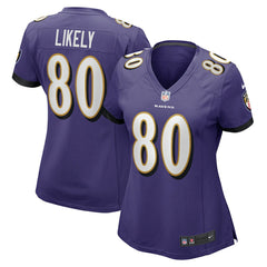 Isaiah Likely  Women's Player Game Jersey - Baltimore Ravens Jerseys