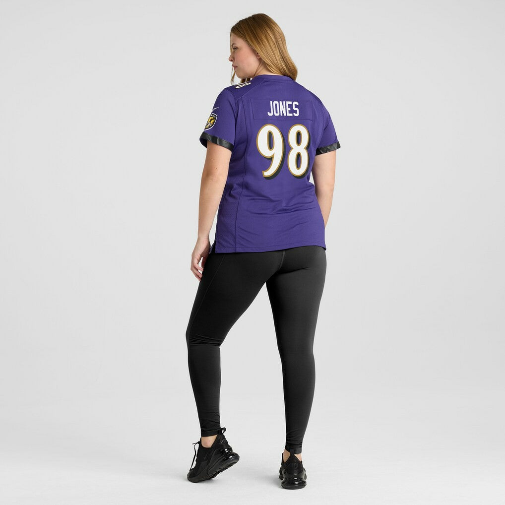 Travis Jones  Women's Player Game Jersey - Baltimore Ravens Jerseys