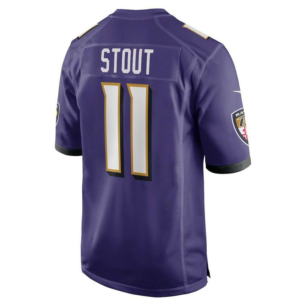 Jordan Stout  Player Game Jersey - Baltimore Ravens Jerseys