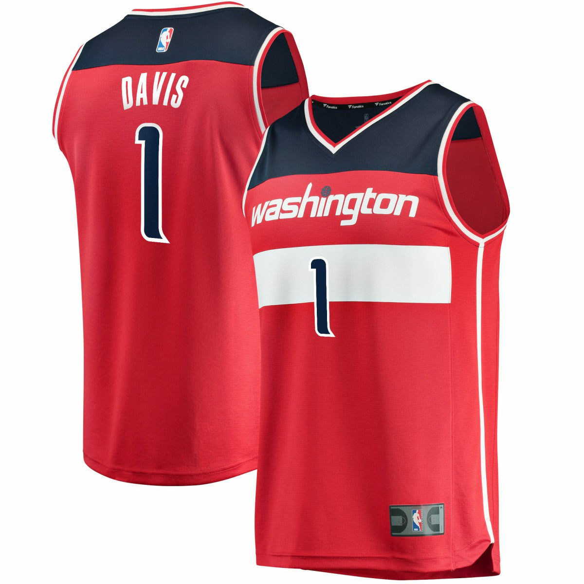 Fanatics Johnny Davis Washington Wizards Youth Fast Break Replica Jersey