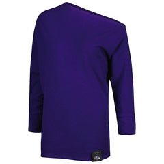 KIYA TOMLIN Women's Twisted Tri-Blend Asymmetrical 3/4-Dolman Sleeve Sweatshirt - Baltimore Ravens Sweatshirts