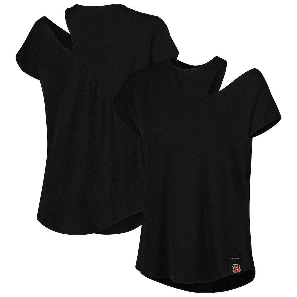 KIYA TOMLIN Women's Cut Out Tri-Blend Shirt - Cincinnati Bengals